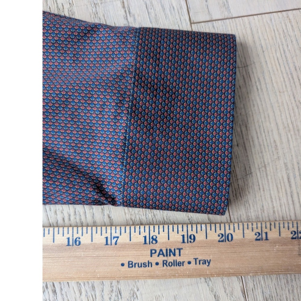 MARCELLO‎ Tailored Italian Fabric Mens Geometric Pattern Dress Shirt XXL - Picture 8 of 10